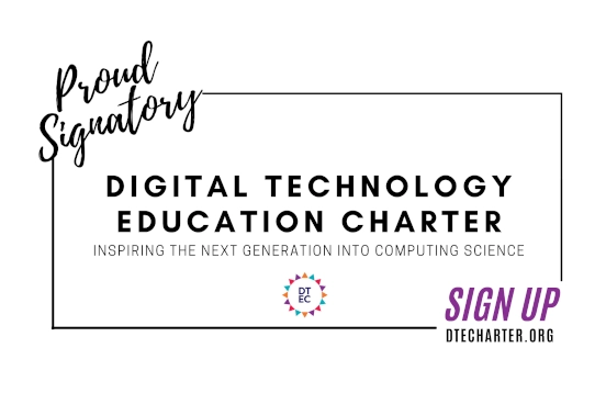 Une image du logo de la Charte de l’enseignement des technologies numériques